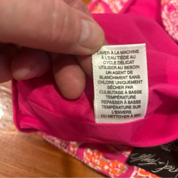 Lord&Taylor Womens Pink Orange Beige Abstract Skirt Fitted Lined. SPRING size 8 - Picture 9 of 9